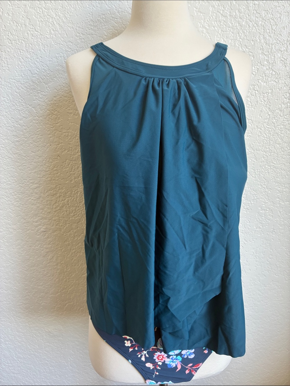 Teal High-Neck One-Piece Swimsuit - Women